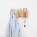 Folding style solid Wood Wall Hook